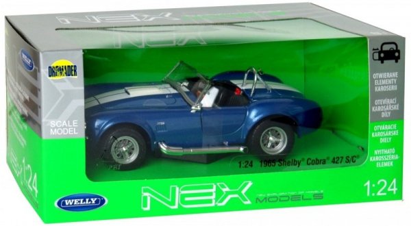 WELLY SHELBY COBRA 427 S/C 1965 1:24 SAMOCHÓD KOLEKCJONERSKI