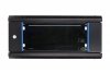 Extralink Szafka wisząca rack 4U 600x450 czarna szklane drzwi