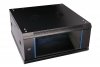 Extralink Szafka wisząca rack 4U 600x600 czarna szklane drzwi
