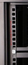 Extralink Szafka wisząca rack 6U 600x450 czarna szklane drzwi