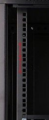 Extralink Szafka wisząca rack 12U 600x450 czarna szklane drzwi