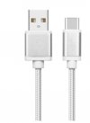 TB Kabel USB-USB C 2m srebrny sznurek