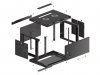 Lanberg Szafa wisząca 19 6U 600x450 cz WF01-6406-00B
