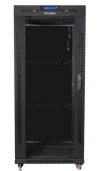 Lanberg Szafa instalacyjna RACK stojąca 19 cali 37u 800x1000 czarna drzwi szklane LCD (flat pack)