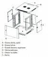 Extralink Szafa rack 15U 600x450mm czarna wisząca