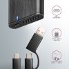 AXAGON EEM2-SB2 Obudowa zewnętrzna aluminiowa bezśrubowa USB-C 3.2 Gen 2 - M.2 NVMe / SATA SSD 30-80mm ALU pudełko czarne + USB-