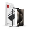 CRONG Szkło hartowane Anti-Bacterial 3D Armour Glass 9H na cały ekran iPhone iPhone 15 Pro z ramką instalacyjną