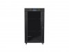 Lanberg Szafa stojąca 19 cali 22U 600x800 drzwi szklane LCD (flat pack) v2 czarna