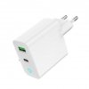 Gembird Ładowarka USB-A USB-C LED 20W PD QC3.0 biała