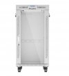 Lanberg Szafa stojąca rack 19'' 22U 600x800 szara drzwi szklane LCD flack pack