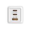 Savio Ładowarka sieciowa 65W GaN LA-07 z kablem typu C-USB typ C 100W 1m, biało-czarna