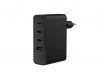 Natec Ładowarka sieciowa Ribera GAN 3xUSB-C + 1x USB-A 100W czarna