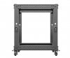 Lanberg Open rack 19 12U 600x600-1100 regulowany czarny