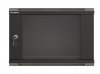 Lanberg Szafa instalacyjna rack wisząca 19 6U 540x350 czarna drzwi  przeszklone ( flat pack)