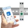 Qoltec Przekaźnik 63A na szynę DIN z licznikiem energii elektrycznej |  eWeLink od Sonoff | Wi-Fi | Dioda LED