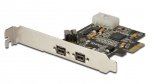 Digitus Karta/Kontroler Firewire (800) PCI Exp., 2xZew. 1xWew. IEEE1394b 9pin,Low Profile, Chipset: XIO2213B