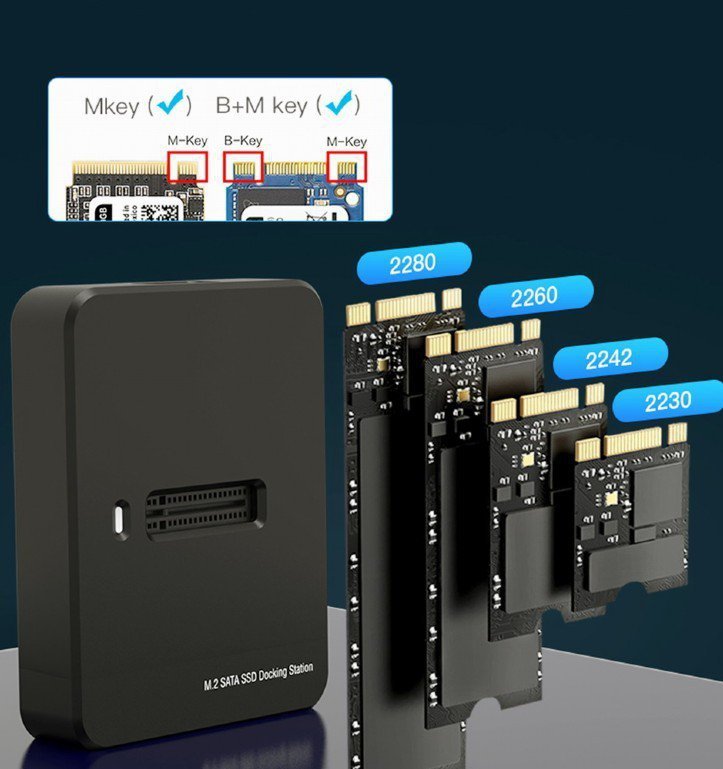 Gembird Stacja dokujaca dysków M.2 SATA i NVME USB-C - Dyski