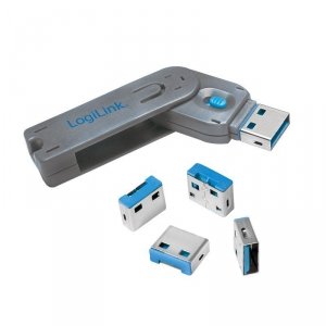 LogiLink Blokada portów USB 4szt.  z kluczem