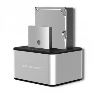 Qoltec Stacja dokująca dysków 2xHDD/SSD | 2.5/3.5 SATA | USB 3.0 |    Klonowanie