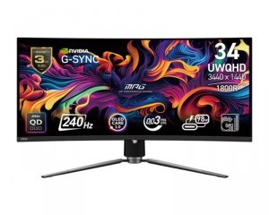 MSI Monitor MPG 341CQPX QD-OLED 34 cale/LED/UWQHD/Zakrzywiony/240Hz/Czarny