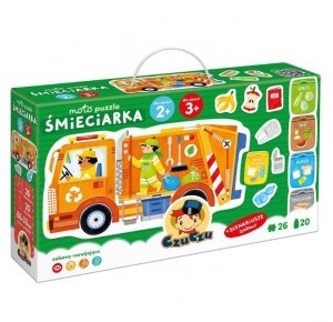 CzuCzu Puzzle Moto - Śmieciarka 26 elementów