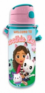 Kids Euroswan Bidon 600 ml aluminiowy Koci Domek Gabi