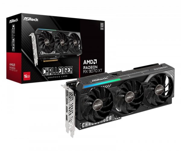 ASRock Karta graficzna Radeon RX 9070 XT CHALLENGER 16GB GDDR6 256bit 3DP/HDMI