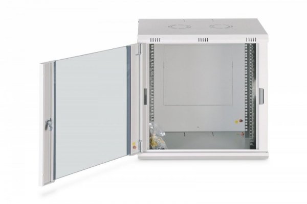 Digitus Szafa sieciowa wisząca Dynamic 19" 12U rack 607x600x450mm, drzwi szyba, szara, niezłożona, 60kg