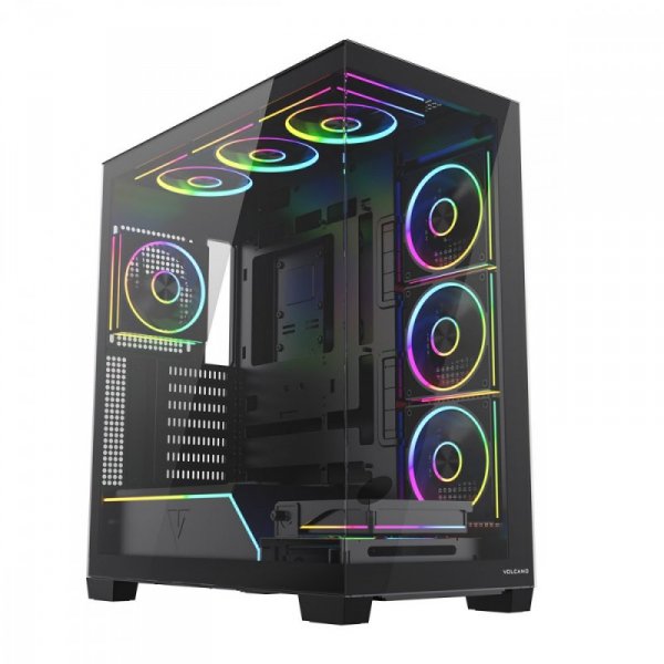 MODECOM Obudowa PC VOLCANO STELLAR PLUS ARGB MIDI 8F Czarna