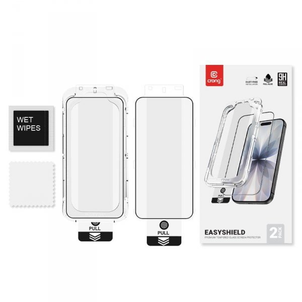 CRONG EasyShield 2-Pack - Szkło hartowane iPhone 17 / iPhone 17 Pro / iPhone 16 Pro (2 sztuki)