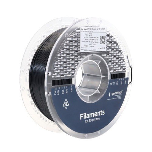 Gembird Filament PETG High Speed, 1,75 mm, 1 kg, czarny