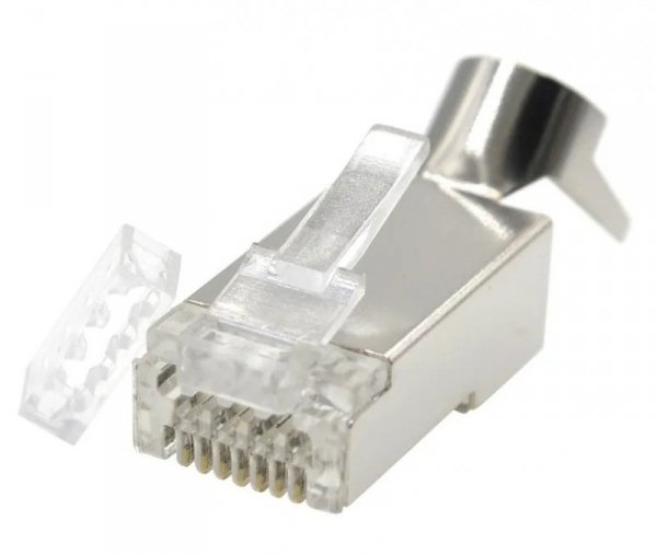 Gembird Wtyk modułowy przelotowy ekranowany CAT7 15u złocony CAT7 15u złocony, 50 szt. w opakowaniu