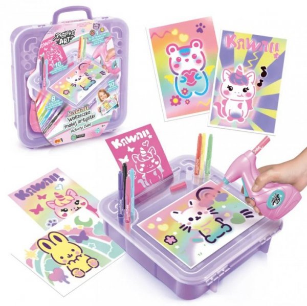 Epee Projekt Art - Walizeczka małej artystki Kawaii - Kreatywny zestaw z elektronicznym aerografem