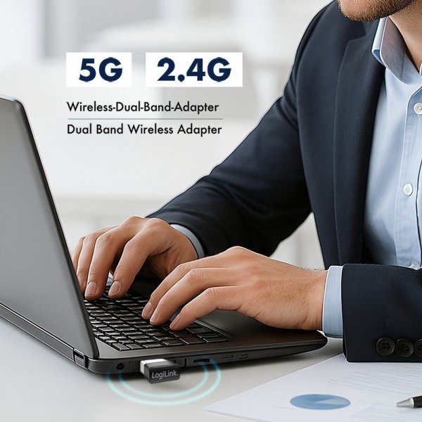 LogiLink Adapter bezprzewodowy USB WLAN, 11ac, 650Mbit