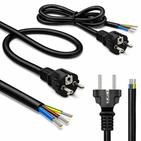 Qoltec Kabel zasilający SCHUKO CEE 7/7 (E/F) | miedź Cu | odizolowany lutowany | 3x1.0mm2 | 1.8m