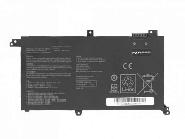 Movano Bateria B31N1732 do Asus Vivobook S430 X430U K430 - 3600 mAh (41 Wh)