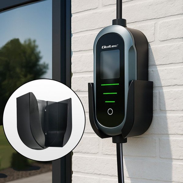 Qoltec Ładowarka do samochodu elektrycznego EV i hybryd | 11kW | 400V | CEE 16A | Wi-Fi | LCD | 5m