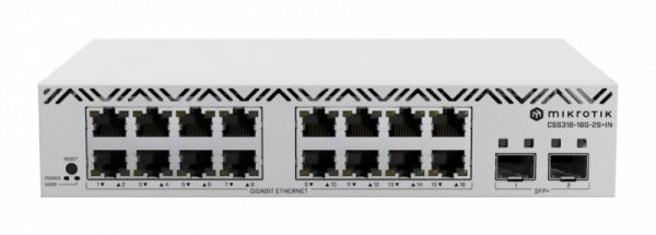 MikroTik Przełącznik Smart CSS318-16G-2S+IN 16x GE, 2x SFP+