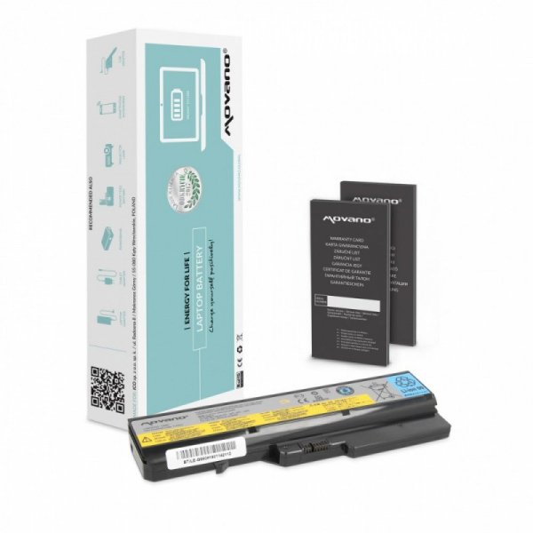 Movano Bateria L09L6Y02 do Lenovo B570 G560 G570 G770 - 4400 mAh (48 Wh)