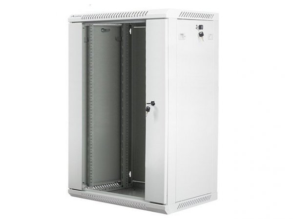 Lanberg Szafa instalacyjna wisząca 19&#039;&#039; 18U 600X450mm szara (drzwi       szklane)