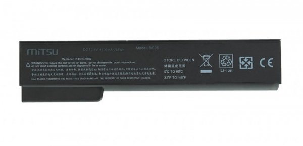 Mitsu Bateria do HP EliteBook 8460p, 8460w 4400 mAh (48 Wh) 10.8 - 11.1 Volt