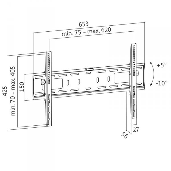 LogiLink Uchwyt ścienny LCD/LED VESA, 37-70&#039;, max. 50kg