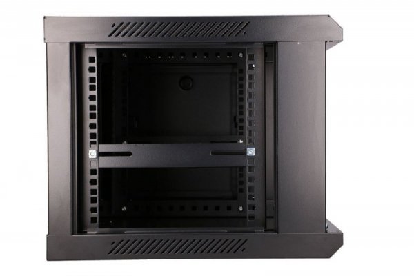 Extralink Szafka wisząca rack 6U 600x450 czarna szklane drzwi