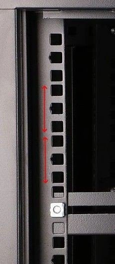 Extralink Szafka wisząca rack 6U 600x450 czarna szklane drzwi