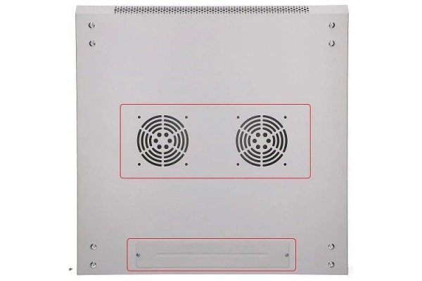 Extralink Szafka wisząca rack 9U 600x600 szara szklane drzwi