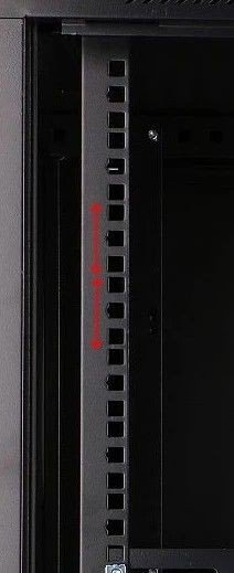 Extralink Szafka wisząca rack 12U 600x450 czarna szklane drzwi