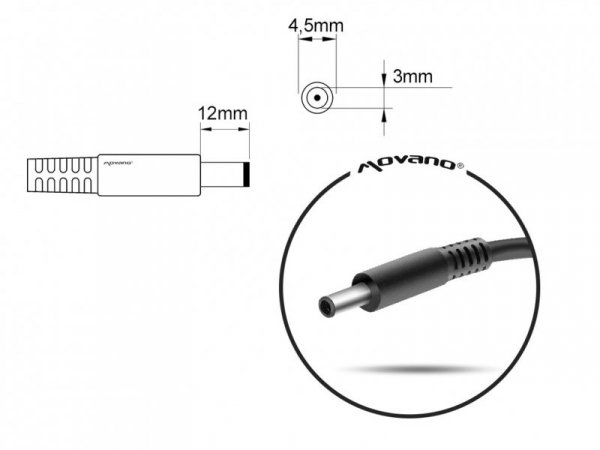Mitsu Ładowarka/zasilacz 19V 3.42A (4.5*3.0 pin) ASUS 65W