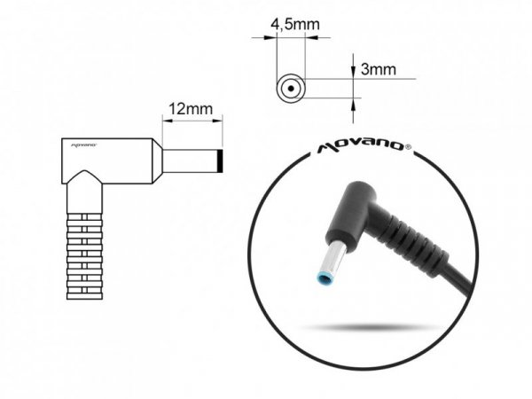 Mitsu Ładowarka/zasilacz 19.5V 4.62A (4.5x3.0 pin) - HP 90W