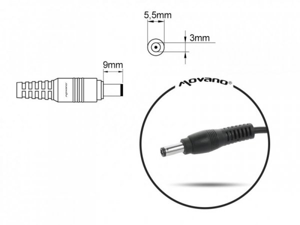 Mitsu Ładowarka/zasilacz 19V 3.16A (5.5x3.0 pin) - Samsung 60W