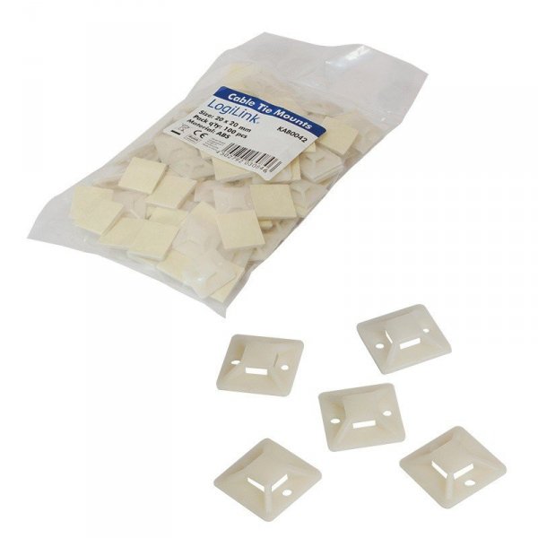 LogiLink Samoprzylepne mocowania do opasek kablowych